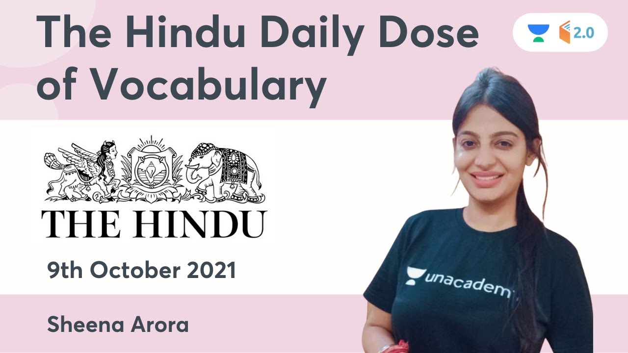 Daily Dose of Vocabulary | 9th October 2021 |For All Competitive Exams |Wifistudy 2.0 | Sheena Arora