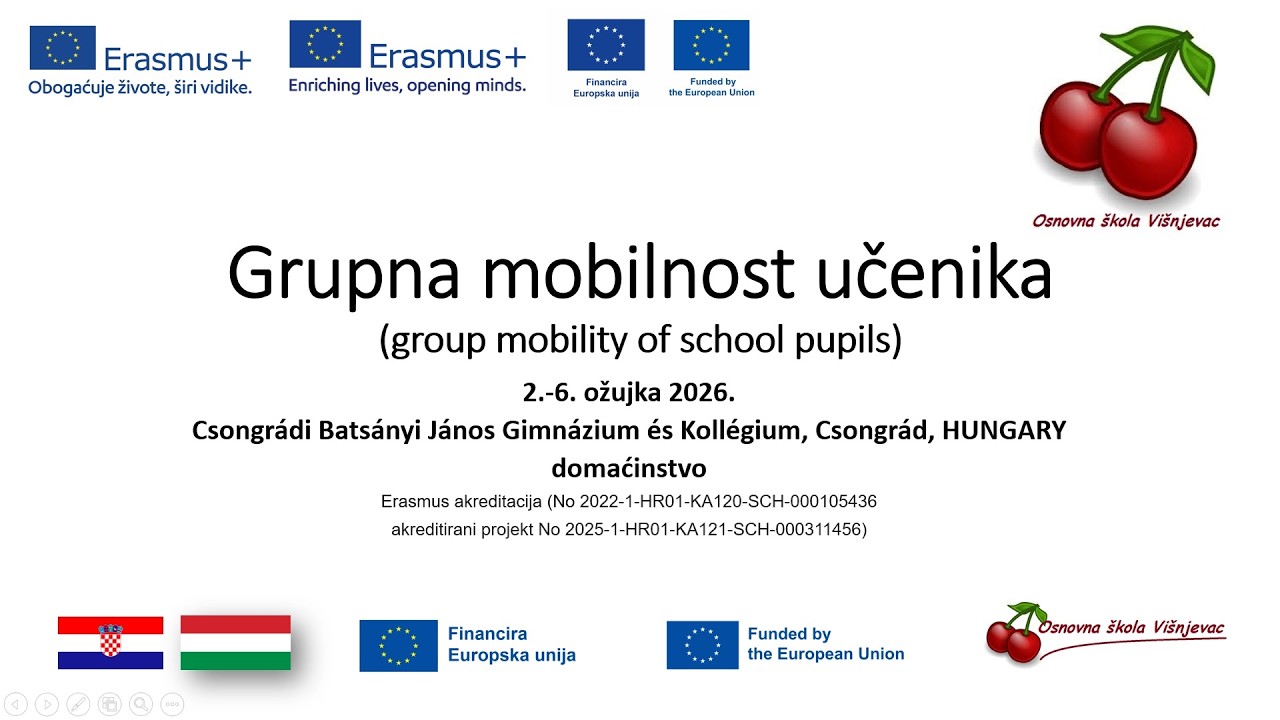 Erasmus akreditacija, Domaćinstvo učenicima i učiteljima iz Mađarske