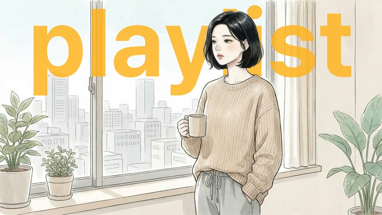 🎼playlist🍭인생이 쓰니 커피도 쓰네... 설탕도 없고 시럽도 없으니 달달한 감성 POP 모음(4시간+)🎧|카페·매장·작업·공부·휴식 음악·bgm