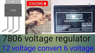 /12v to 5v Dc step down converter use a 7806 ic/12v se 5v kayse banaye/electronic project/