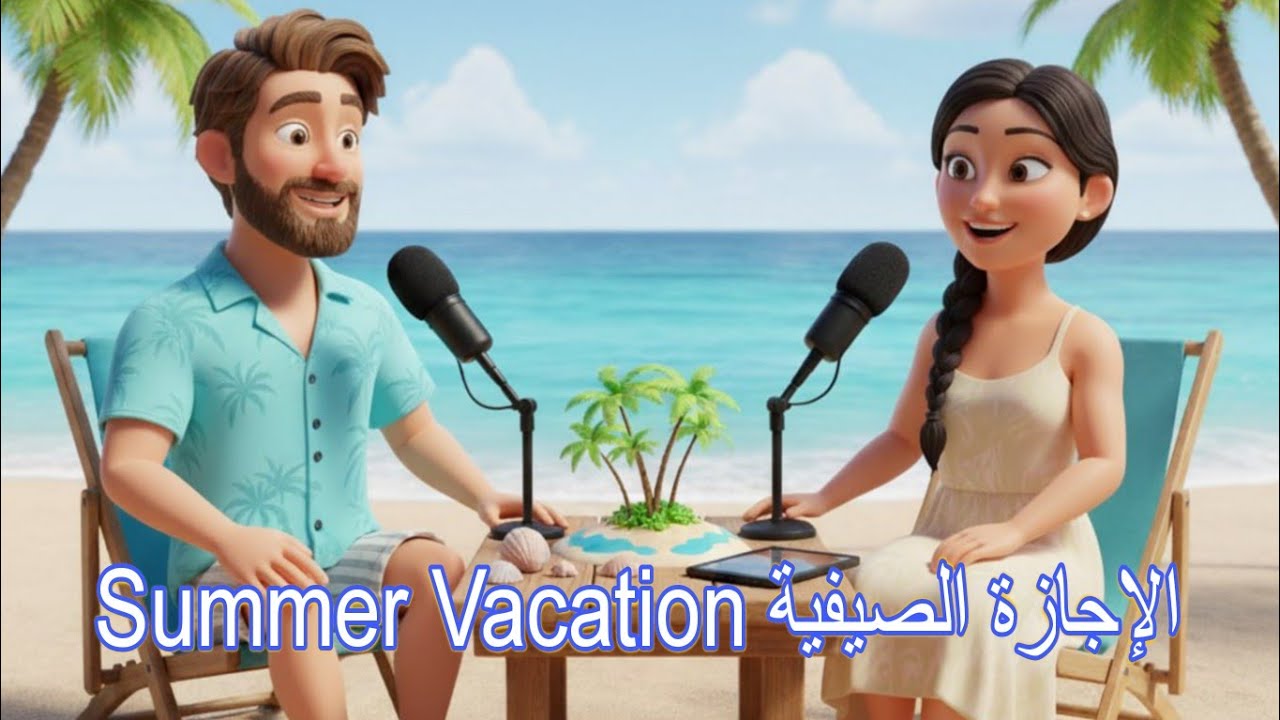 Arabic Podcast | Learn Arabic | Ep 13 : Summer Vacation الإجازة الصيفية