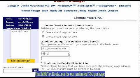 MRGTecHelp.com DNS Tutorial Series] Making Domain Name Server (DNS) Changes at Register
