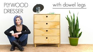 Plywood Dresser with Dowel Legs | How to Make