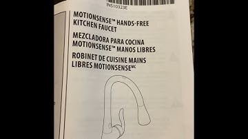 Moen Motion-sense Hands-free Faucet Troubleshooting