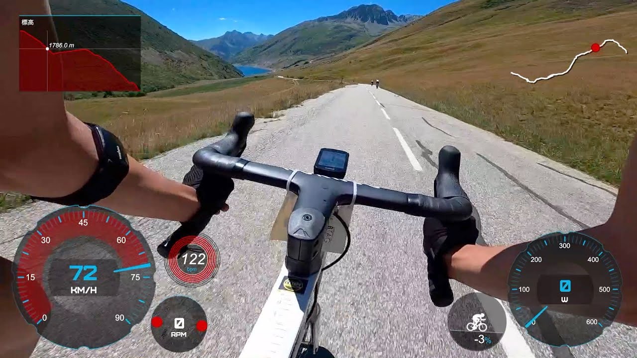 【フル動画】クロワドフェール峠 ダウンヒル １４km ロードバイク【Col de la Croix Fer】