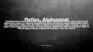 Medical vocabulary: What does Reflex, Abdominal mean