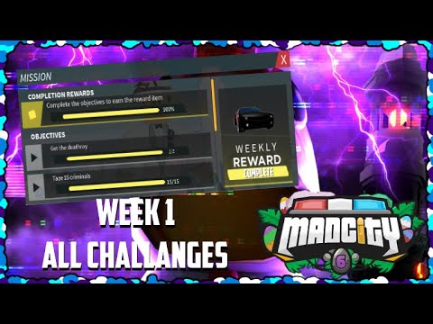 All Week 1 Challenges Mad City Roblox Youtube - mad city roblox mad city challenges 2020 01 27