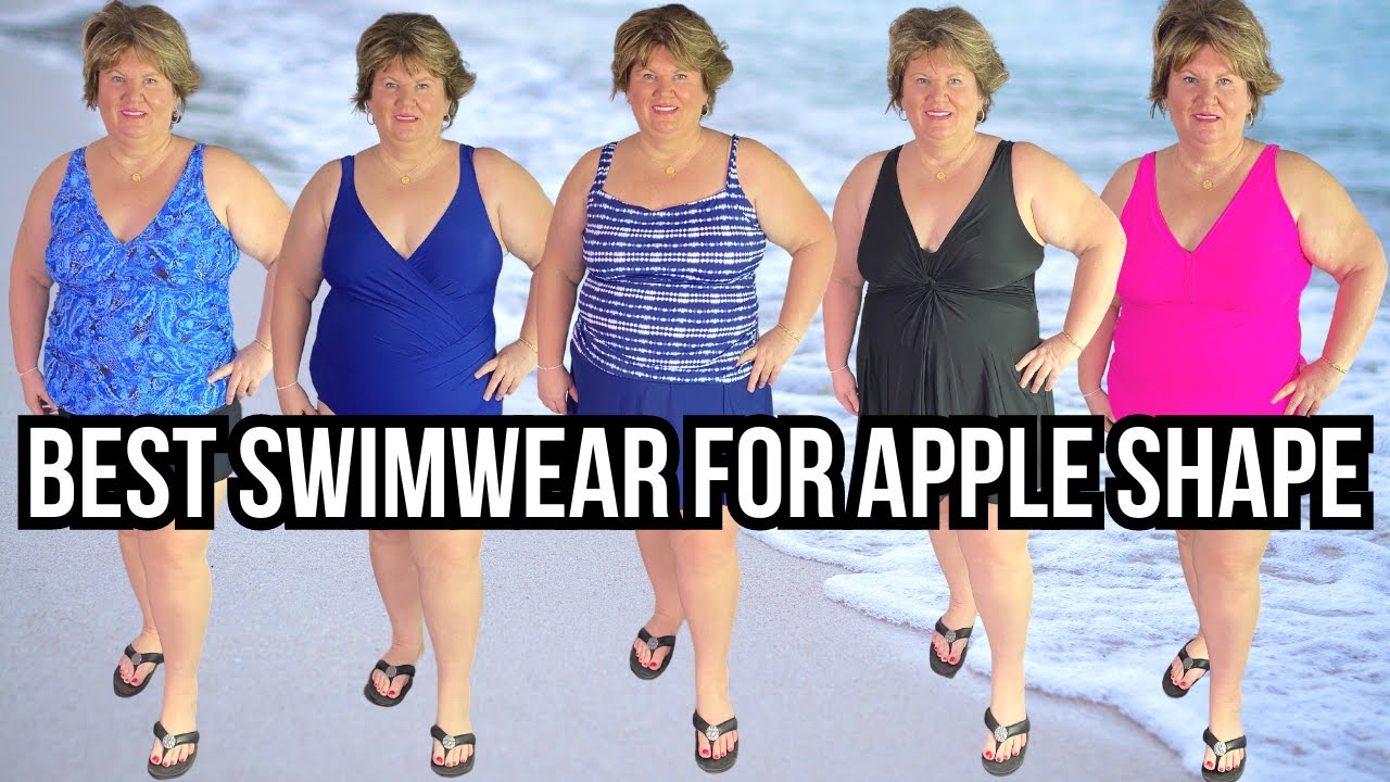 SUPER Flattering SWIMWEAR Over 50 - APPLE SHAPE Plus Size (Bathing Suits, Cover-ups, Bags)