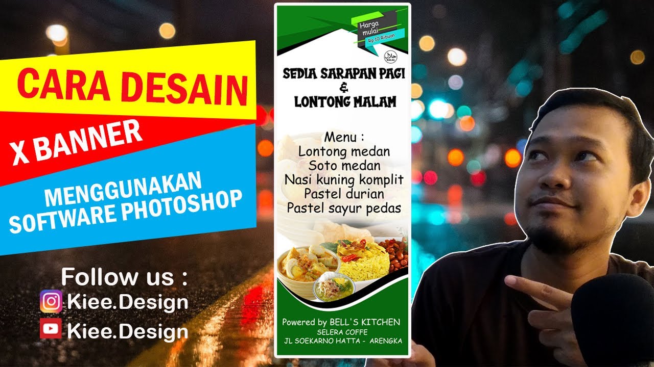 Cara desain  x banner  dengan  photoshop  YouTube