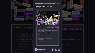 interactive animated footer using html css js @MrBeast #trending #explore #fyp #shorts