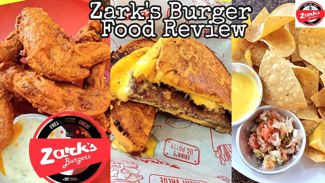 ZARKS BURGERS REVIEW ZARK'S GRILLED CHEESE BURGER YouTube