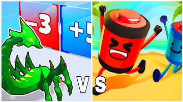 Battery Run vs Scorpion Run Evolve Clash - ASMR Gameplay Max Level 