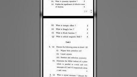 Solid State Physics || Bsc 6th sem || previous paper GJU || previous year question papers|| may 2023