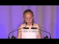 Molly speaks at the american institute for stuttering gala