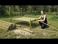 Amazing Bamboo Skills: Girl Builds a Bed | From Start to Finish