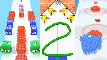 Jelly Run 2048 Vs Draw To Smash Vs Count Master| Android Ios