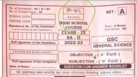 class 9th science sa2 real question paper 2023 100%