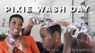 GRWM: Pixie Cut Wash Day!| MY FAVE NEW PRODUCT! MUST HAVE FOR RELAXED HAIR by Roxy Bennett 47,356 views 1 year ago 13 minutes, 26 seconds