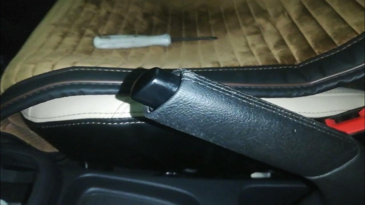 Как снять ручку ручника шкода рапид