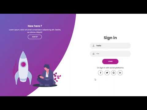 login & signup  animation videos in html |attractive layout design page | latest  technology| part 0