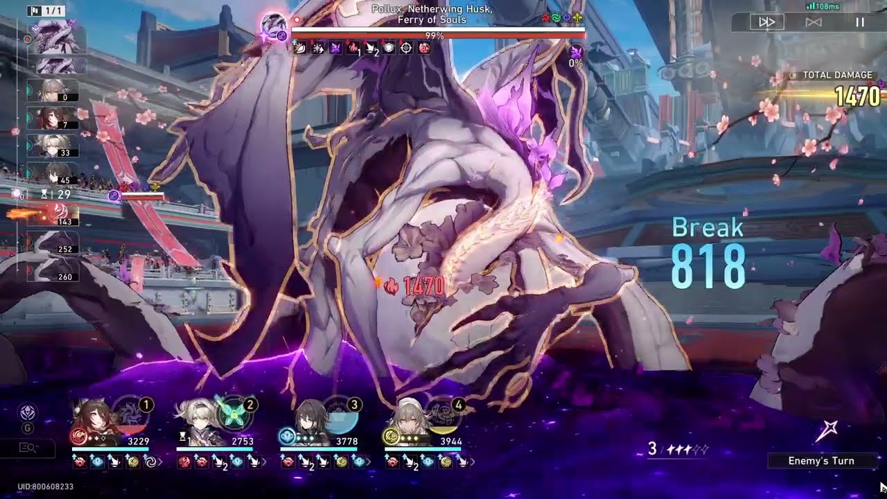 E2 Firefly & E6 Fugue 0 Cycle Pollux | MOC 11 1st side | Honkai: Star Rail 3.3