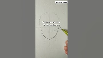 Easy way to draw anime face!!🔥 (Front view head tutorial) #howtodraw