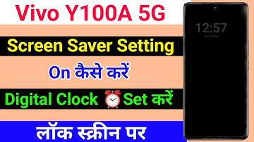 Vivo Y100A Screen Saver Setting On Kaise Kare । Vivo Y100A Set Lock Screen Digital Clock Style