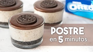 POSTRE de OREO en VASITOS 💙 | Postre Fácil y Rápido en 5 Minutos