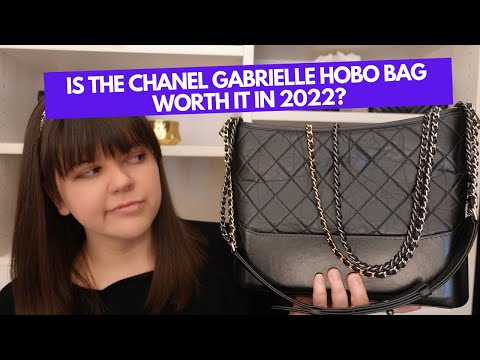 Almost New #23 Chanel Gabrielle Medium Hobo Bag Black With 3 HW