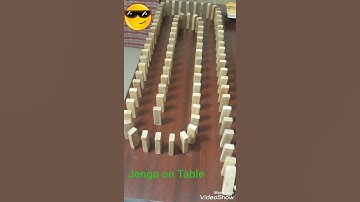 Jenga Domino on a Table #Shorts