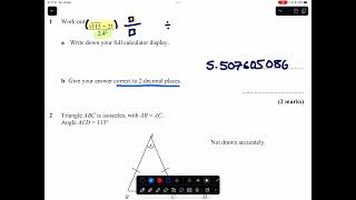 GCSE IGCSE Edexcel Maths Mathematics Using a Calculator Rounding