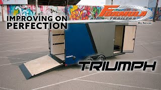 Formula Trailers | Feature Callout | Blue Gray w/ Stripe Triumph Blackout Edition