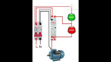 Modular contactor connection with mcb for motor control single phase #shorts #contactor #mcb #motor