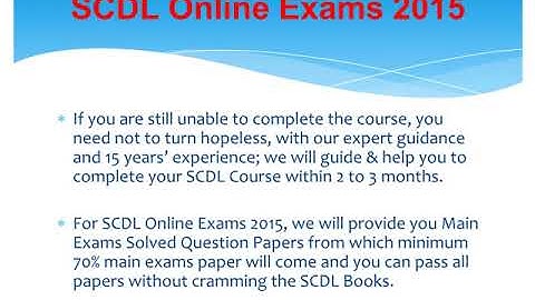 For 2015 SCDL Symbiosis Students 2015 Online SCDL Courses