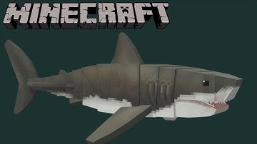 【Minecraft BE】CRETOXYRHINA (Ginsu Shark) - model & animation showcase (Dinosaur Kingdom addon)
