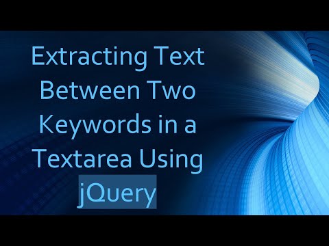 Extracting Text Between