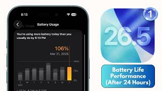 Ios 26.5 Beta 1 Battery Life & Performance After 24 Hours