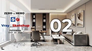 EASY VRAY 6 FOR SKETCHUP | Realistic Interior Rendering | From Start To Finish | Part 2 #interior 01