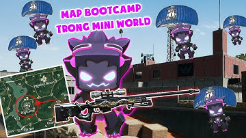 MINI GAME : BẮN PUBG MAP BOOTCAMP TRONG MINI WORLD ** NOOB THỂ HIỆN TÀI XẠ THỦ CÙNG PIXEL