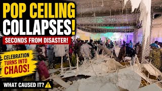POP Ceiling Collapses on Crowd During Event | Caught on Camera