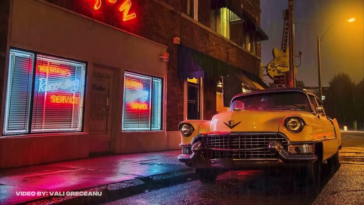 Съемка дождя в студии звукозаписи SUN, где Элвис впервые записал свои песни — Мемфис, Теннесси