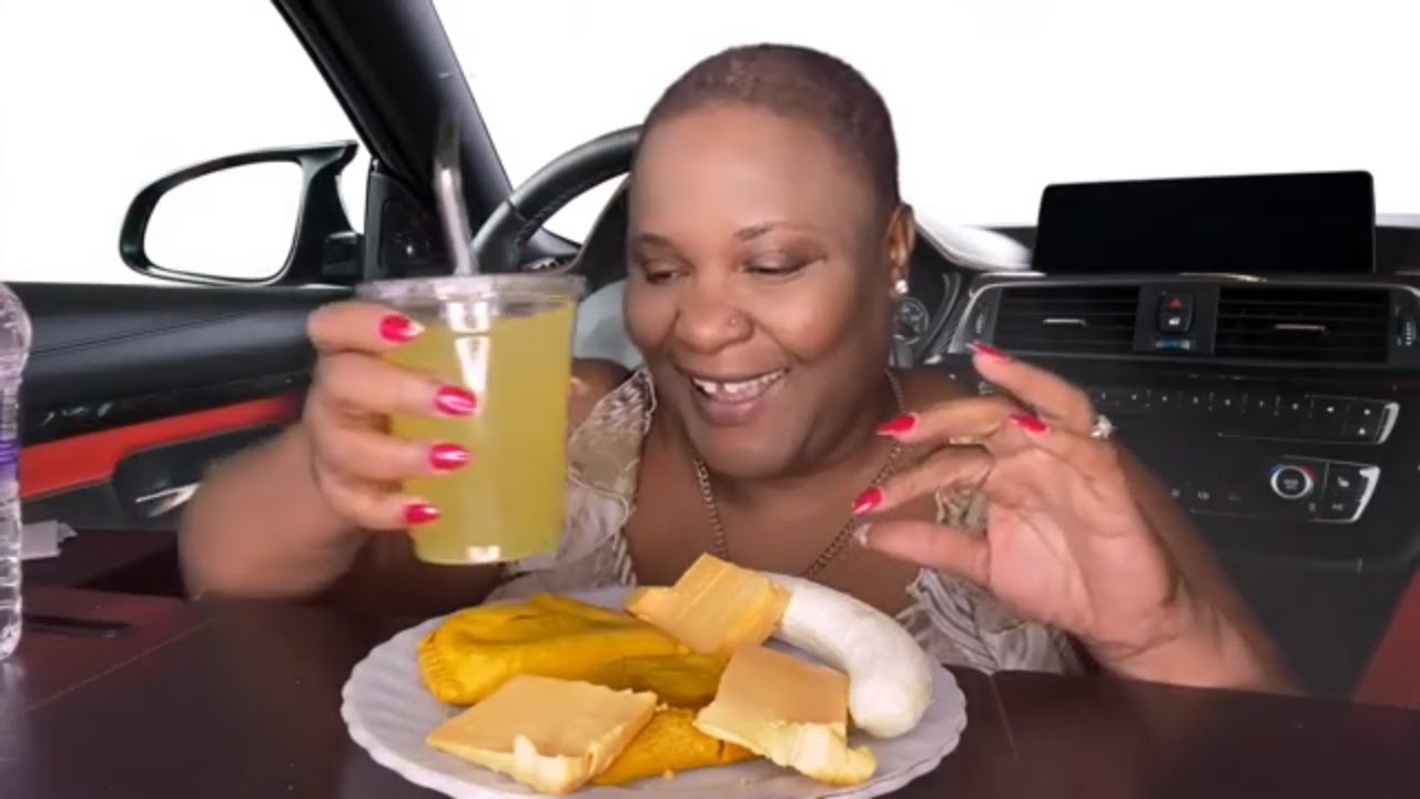 Tastee Patty With Cheese And Pineapple Drink (Typical Jamaican Lunch!)