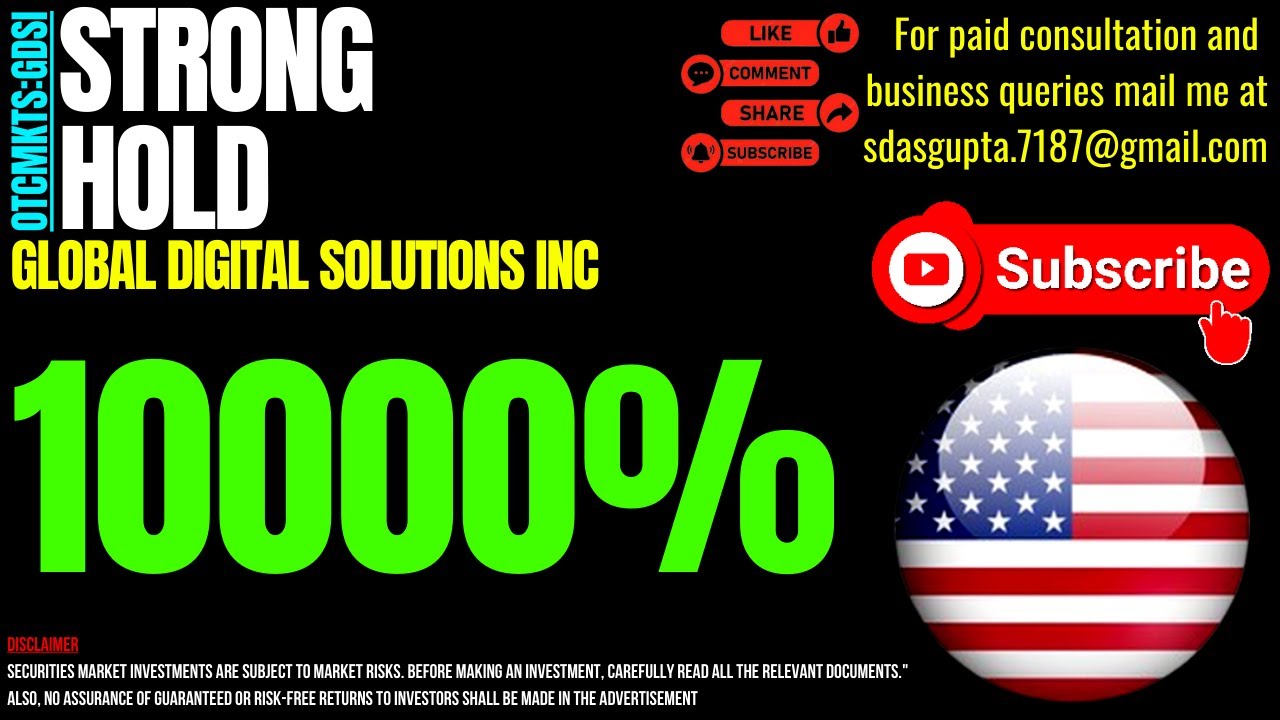 GDSI STOCK NEWS | GLOBAL DIGITAL SOLUTIONS INC STRONG HOLD - YouTube