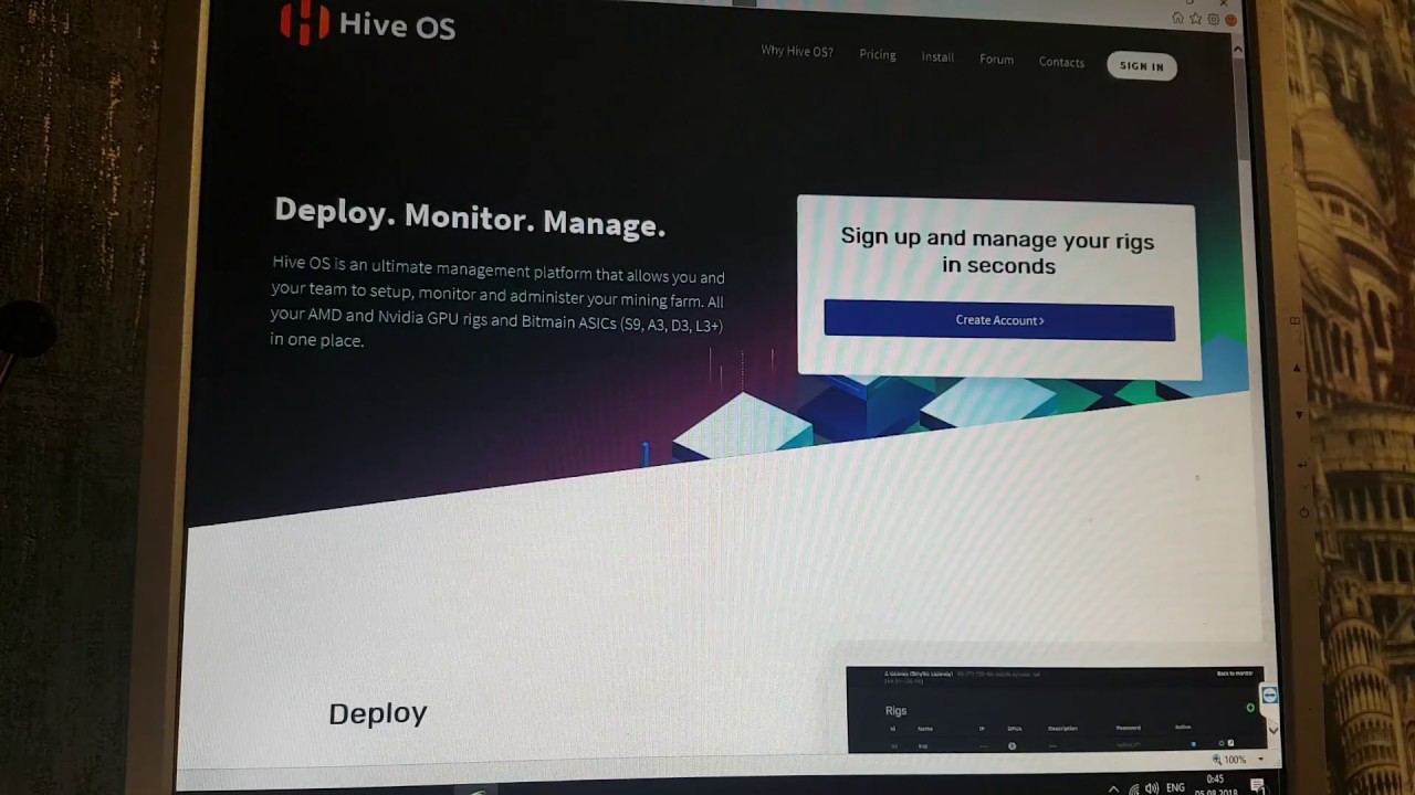 Как установить HIVEOS на риг.