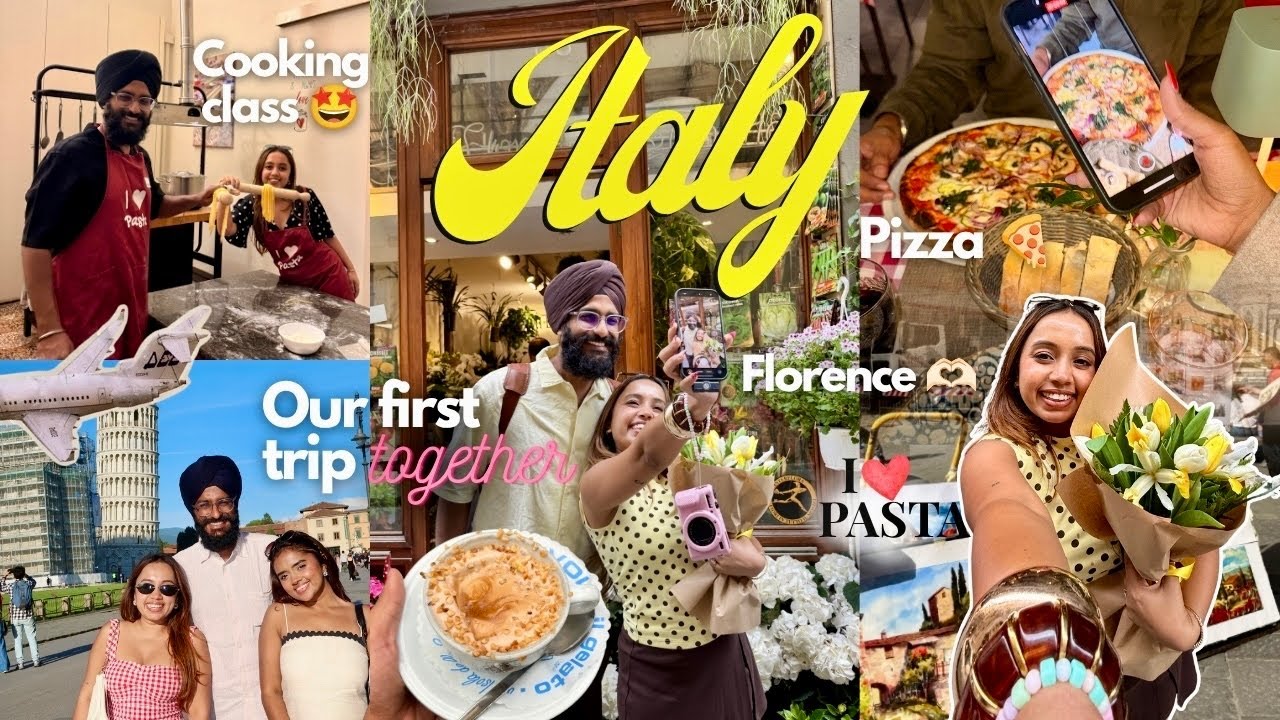 Italy travel vlog: Florence with my fiancé and sister Cooking class and Chaos🤭