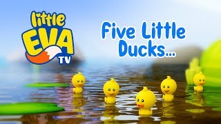 Five Little Ducks Went Swimming One Day - Kids Rhymes - Little Eva Tv