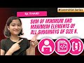 11. Sum of minimum and maximum elements of all subarrays of size k | Fixed Sliding window - Hard