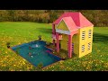 Build 2-Story Mud Hybrid villa And Design Beautiful Swimming Pool By Ancient Skills (full video)