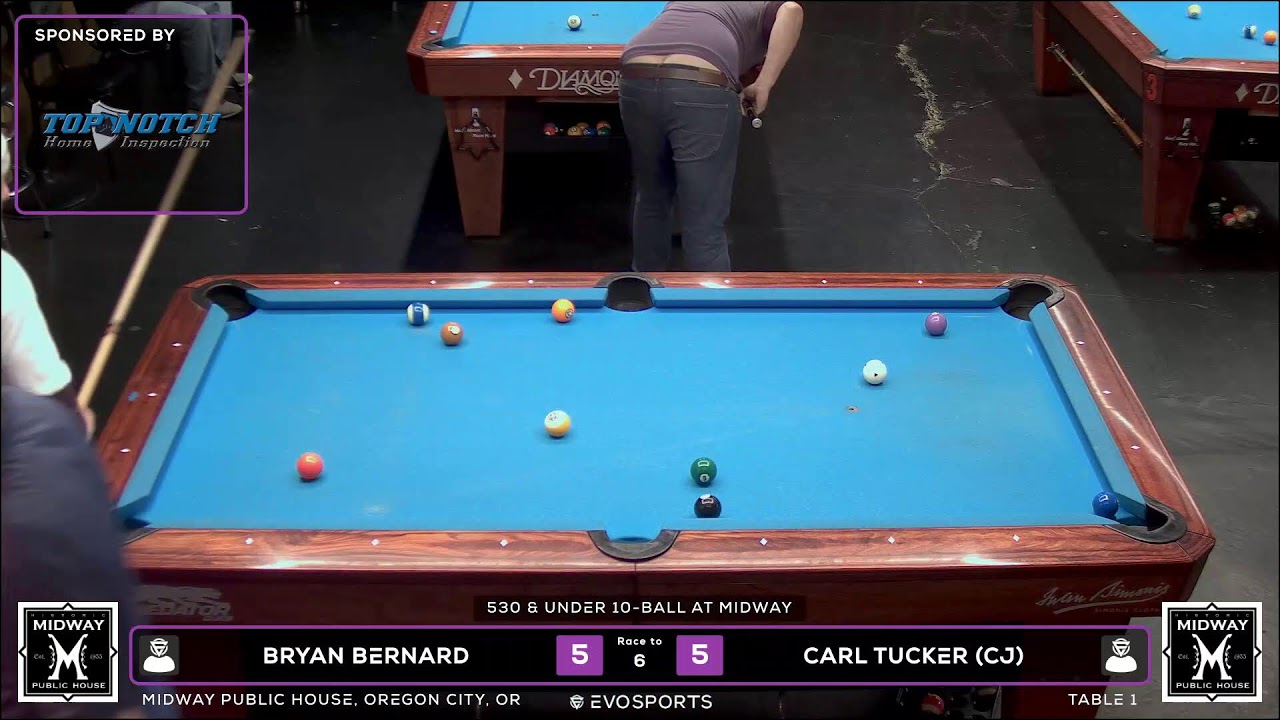 BRYAN BERNARD vs CARL TUCKER (CJ) - MIDWAY PUBLIC HOUSE - TABLE 1 | EvoSports