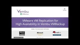 VMware VM Replication for High Availability in Vembu VMBackup